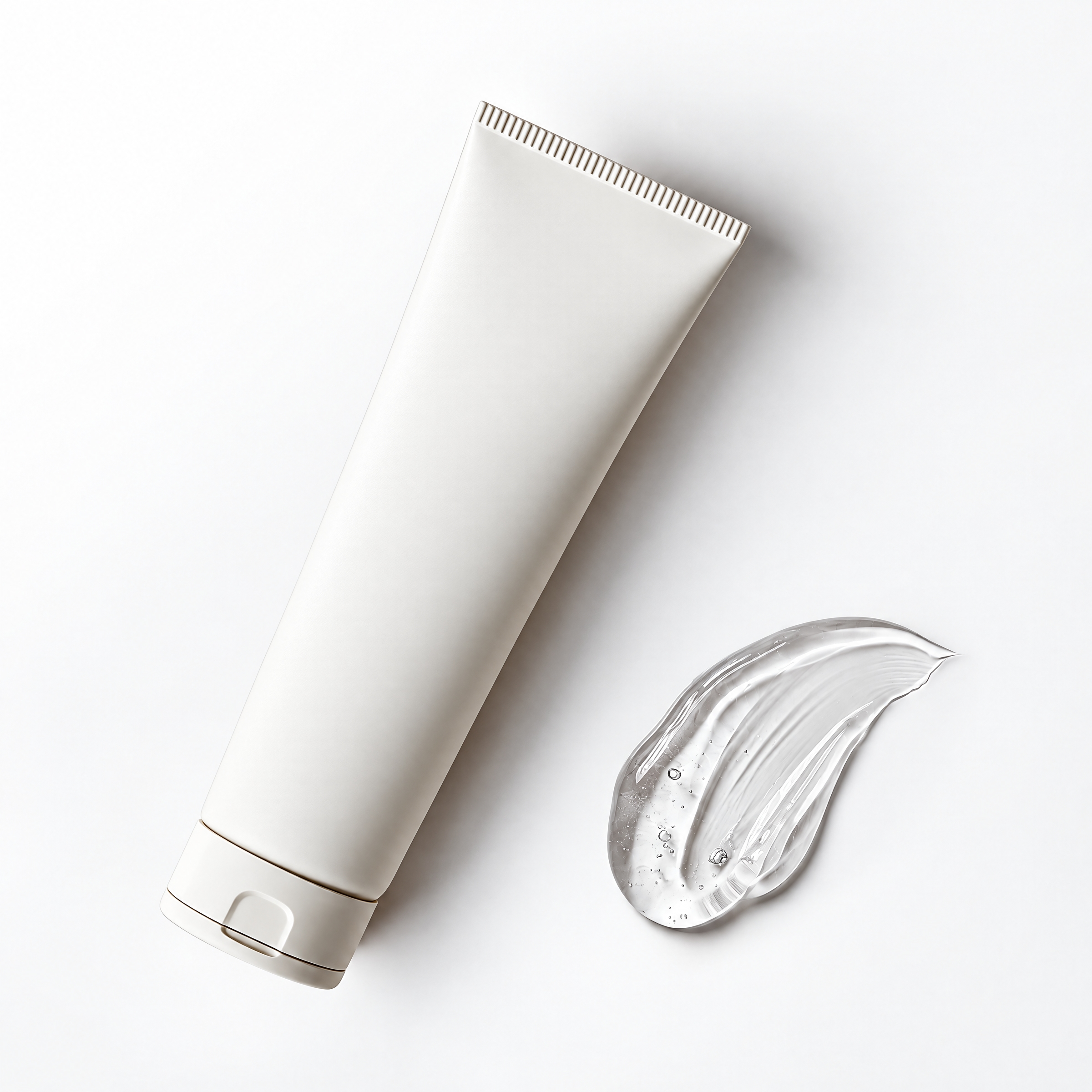 A bottle of clear gel facial cleanser